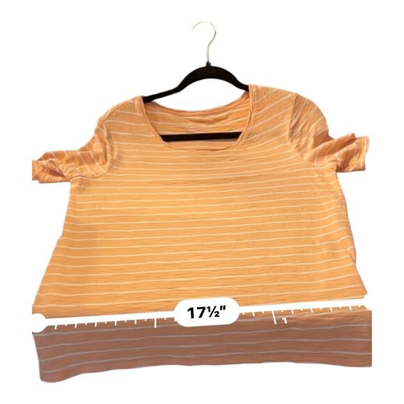 Chico’s The Perfect Tee Stripped Peach Cream Cotton Modal
TShirt Size 0 Small - Picture 9 of 9